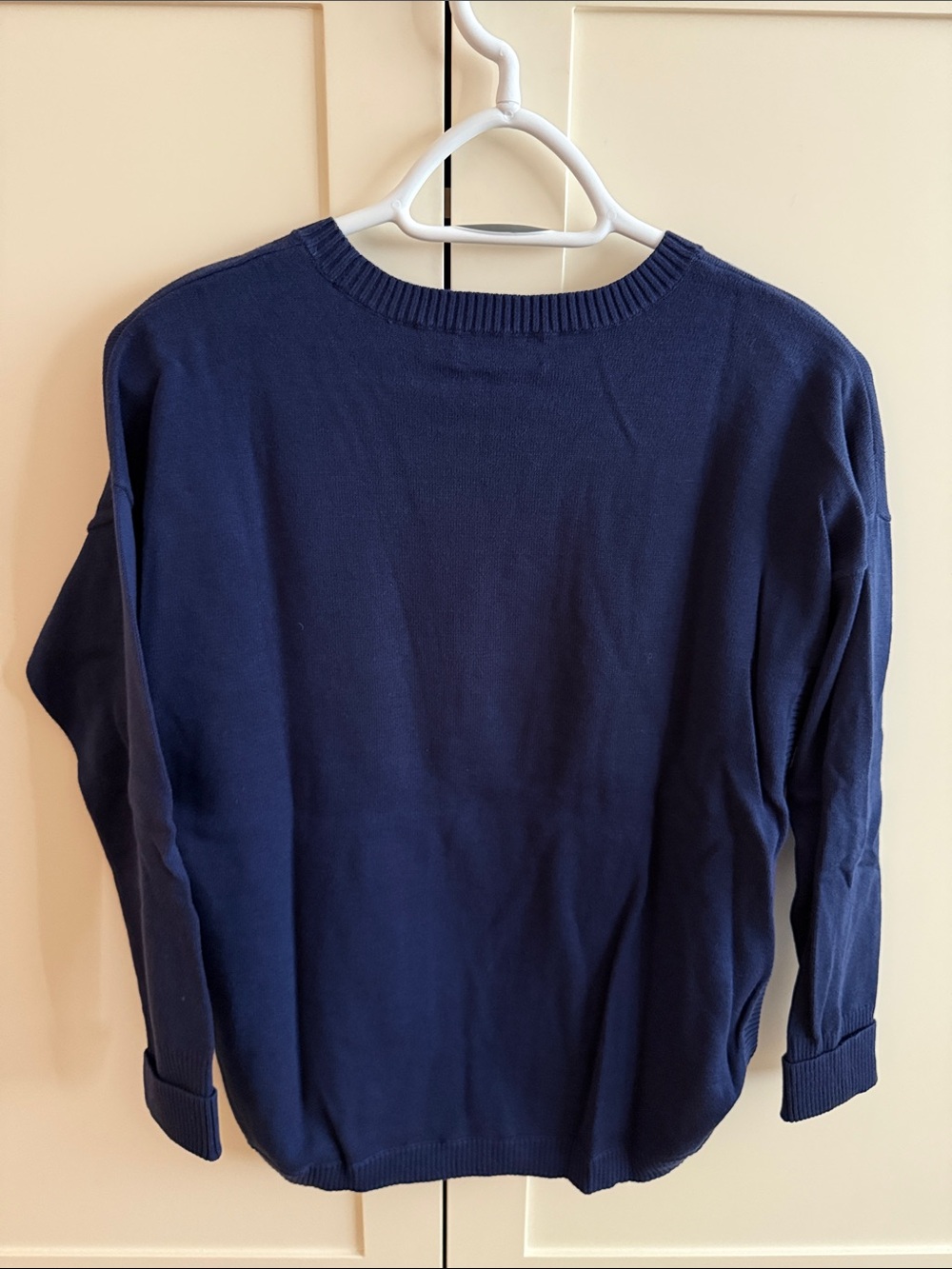 Vineyard Vines Navy Crewneck with White Logo - Picture 3 of 5